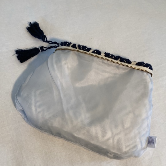 Brora tassel clutch wristlet pouch hand woven India - Picture 14 of 16